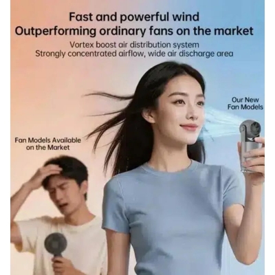 Picture of LanDai MF168 Mini Handheld Fan with Ice Cooling and 3600mAh Type-C Recharge-Black
