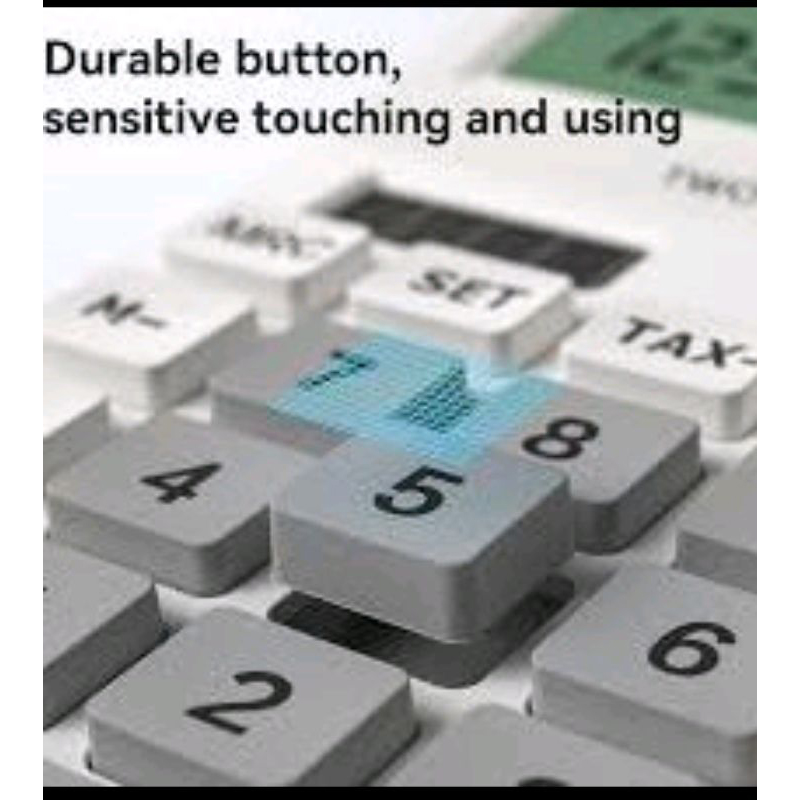 Picture of Yesido EC10 Dual Power Desk Calculator – Solar & Battery Powered LCD Display-White