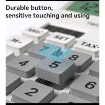 Picture of Yesido EC10 Dual Power Desk Calculator – Solar & Battery Powered LCD Display-White