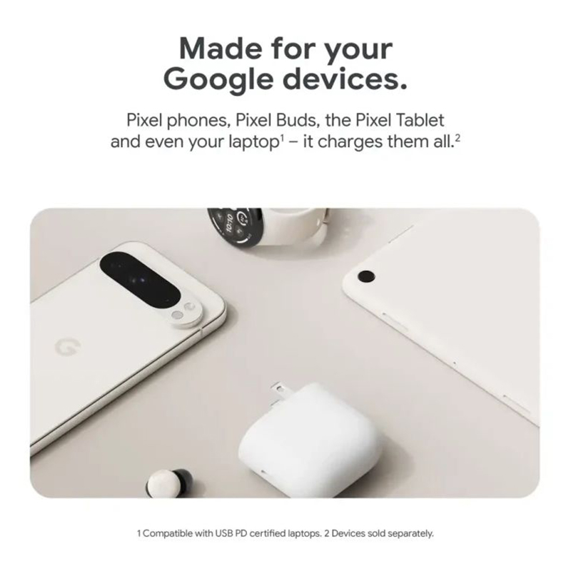 Picture of Google 45W Fast-Charging USB-C Wall Charger-White