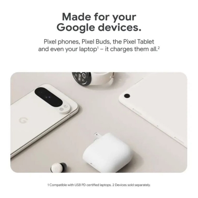 Picture of Google 45W Fast-Charging USB-C Wall Charger-White