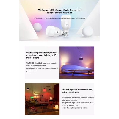 Picture of Xiaomi Mi Smart LED Bulb Essential (White and Color)-White