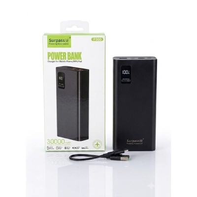 Picture of Surpass P300 30000mAh 22.5W Fast Charging Power Bank-Black