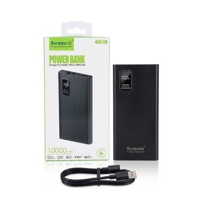 Picture of Surpass P200 10000mAh PD 22.5W Fast Charging Power Bank-Black