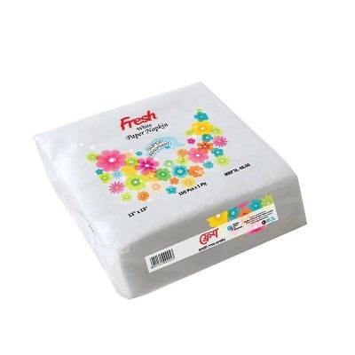 Picture of Fresh White Paper Napkin (100 Pcs x 1 Ply)