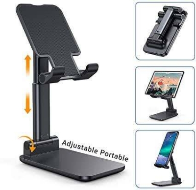 Picture of Desk Mobile Phone Holder Stand For iPhone iPad Android Adjustable Desktop Tablet Holder Universal Table Cell Phone Stand-Black