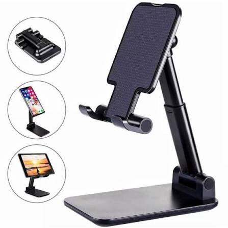 Picture of Desk Mobile Phone Holder Stand For iPhone iPad Android Adjustable Desktop Tablet Holder Universal Table Cell Phone Stand-Black
