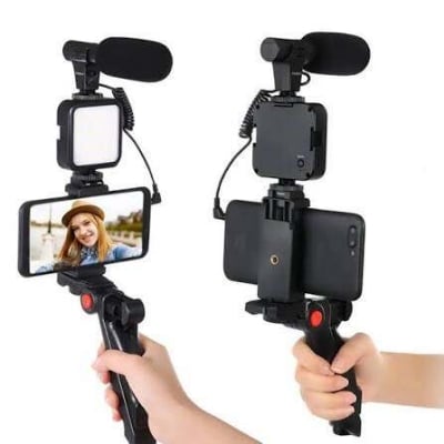 Picture of Ay-49 Smartphone Vlogging Kit Wireless Control Photography Fill Light With Tripod Stand Microphone For Tiktok Youtube Conference - Ring Light-Multicolor