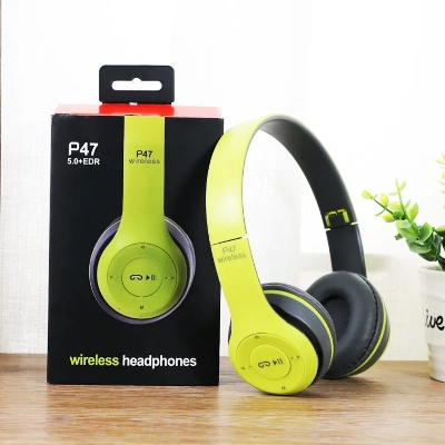Picture of P47 Wireless Headphones Over Ear Headset Foldable Bass Mic HIFI Stereo Music Earphone Support Head Mounted-Multicolor