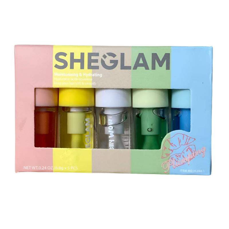 Picture of Sheglam Jelly Wow Hydrating Lip Oil Moisturizing Plumping Lip Gloss 5pcs Set