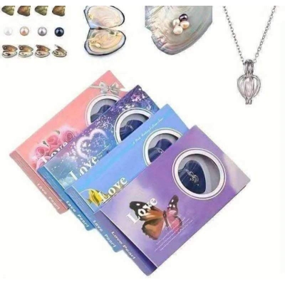 Picture of Love Pearl Kit with Pendant Necklace (Heart/Butterfly Design)-Multicolor