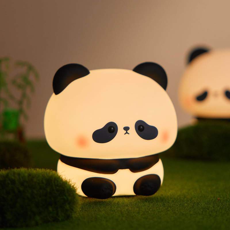 Picture of Panda LED Night Light Living Room Cute Panda Plastic Lamp Bedside Decor Creative Kids Night Light Birthday Gift Cake Decor-Multicolor