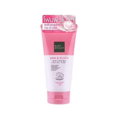Picture of BABY BRIGHT AHA & GLUTA WHITENING FACIAL FOAM 120G (Made In Thailand)-Multicolor