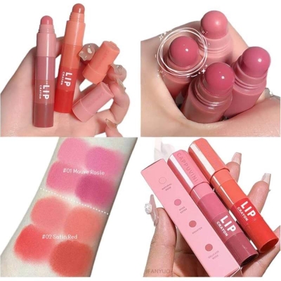 Picture of Cappuvini 4 In 1 Waterproof Long Lasting Non-stick Cup Lip Gloss Matte Velvet Lipstick Pen Crayon Lipstick Fashion Red Lip Tint Makeup Cosmetic