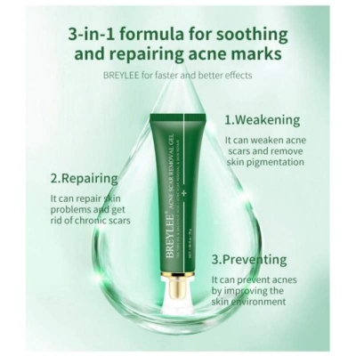 Picture of BREYLEE Acne Scar Removal Gel Fade Acne Marks Spots Remove Skin Pigmentation Soothing Prevent Acne Treatment Serum Essence -30gm