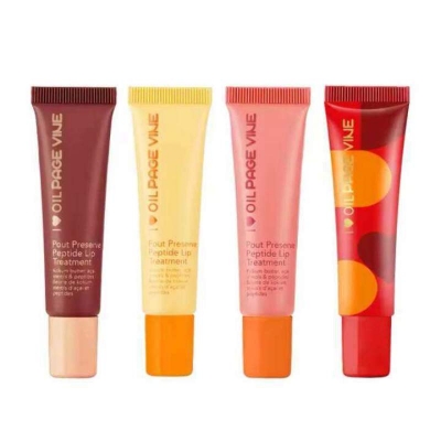 Picture of PAGE VINE Peptide Lip Gloss Butter Lip Balm Liquid Nourishing Lip Gloss Moisturizer Lip Plumping Hydrating Lip Gloss Cosmetics