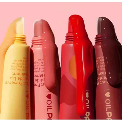 Picture of PAGE VINE Peptide Lip Gloss Butter Lip Balm Liquid Nourishing Lip Gloss Moisturizer Lip Plumping Hydrating Lip Gloss Cosmetics
