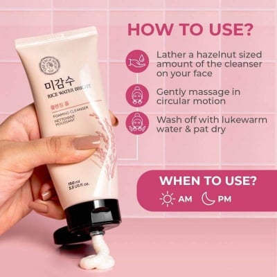 Picture of The Face Shop Rice Water Bright Facial Foaming Cleanser 150ml-Multicolor