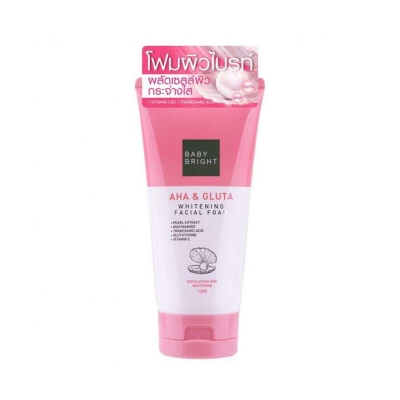Picture of BABY BRIGHT AHA & GLUTA WHITENING FACIAL FOAM 120G (Made In Thailand)-Multicolor