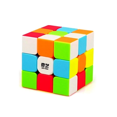 Picture of QYTOYS Sticker less 3x3 Puzzle Speed Cube Magic Rubik's Cube Puzzle Toy (5.6 cm)-Multicolor