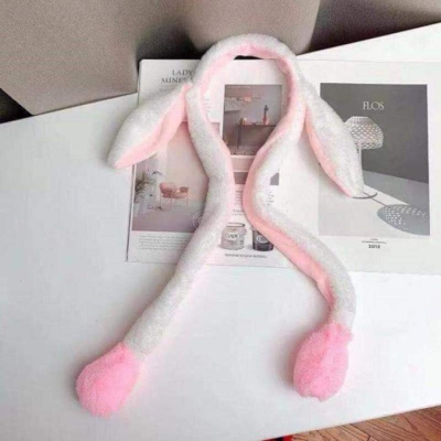 Picture of Cute Glow Rabbit Ear Hat Headband Sweet Can Moving Bunny Ears Plush Hair Hoop Party Photo Props Headwear Gift YUEYING-Multicolor(Int:L)