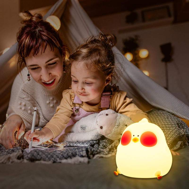 Picture of Cute Chicken Night Light LED Squishy Lamp Best Gift for Baby and Girl-Multicolor