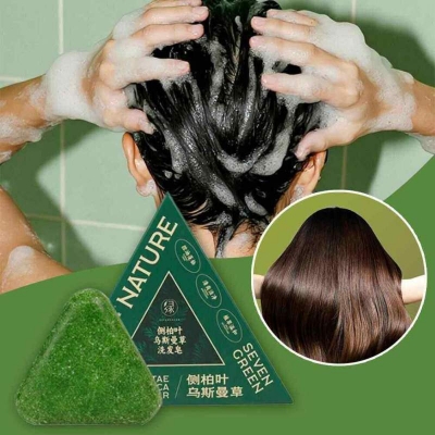 Picture of Seven Nature Green Soap Shampoo Bar – Reduces Hair Fall & Strengthens Hair