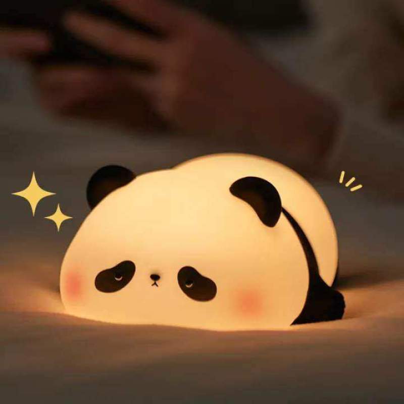 Picture of Panda LED Night Light Living Room Cute Panda Plastic Lamp Bedside Decor Creative Kids Night Light Birthday Gift Cake Decor