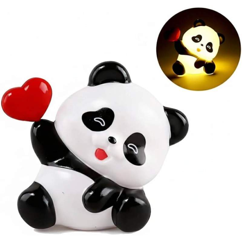 Picture of Panda LED Night Light Living Room Cute Panda Plastic Lamp Bedside Decor Creative Kids Night Light Birthday Gift Cake Decor