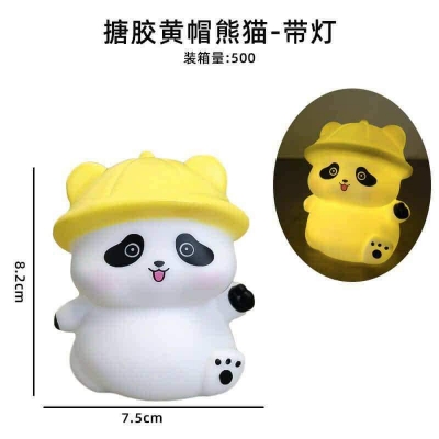 Picture of Panda LED Night Light Living Room Cute Panda Plastic Lamp Bedside Decor Creative Kids Night Light Birthday Gift Cake Decor-Multicolor