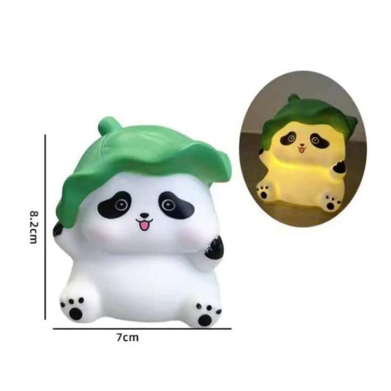 Picture of Panda LED Night Light Living Room Cute Panda Plastic Lamp Bedside Decor Creative Kids Night Light Birthday Gift Cake Decor-Multicolor