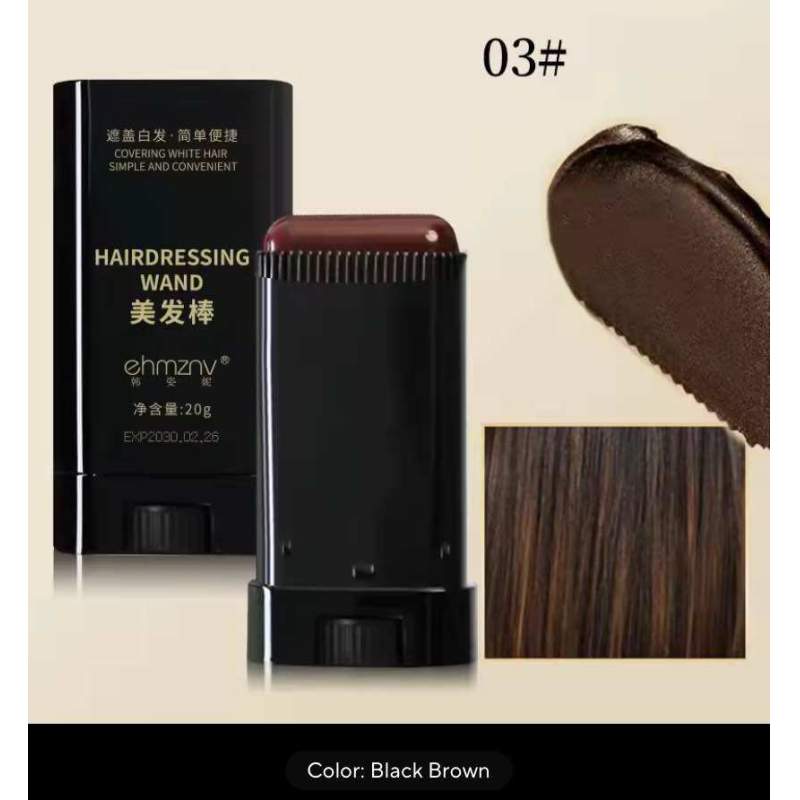 Picture of Ehmznv 2-in-1 Instant Comb Hair Dye, Touch up Comb, Waterproof Sweat proof Hair Dye Comb for Gray Hair Coverage Beard Hair Color Stick