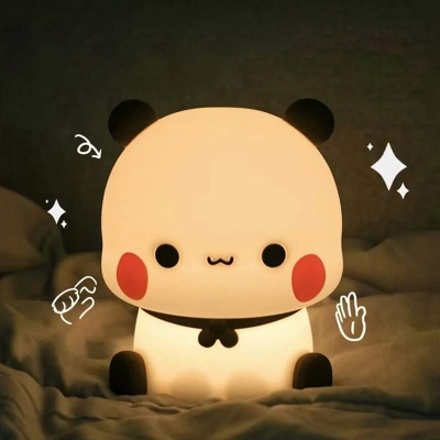 Picture of Panda Pat Led Night Light Bubu And Dudu Cute Animal Cartoon Lamp for Kids Bedside Bedroom Living Room Decorative Kawaii Bear Gi Hello kitty LED light-Multicolor