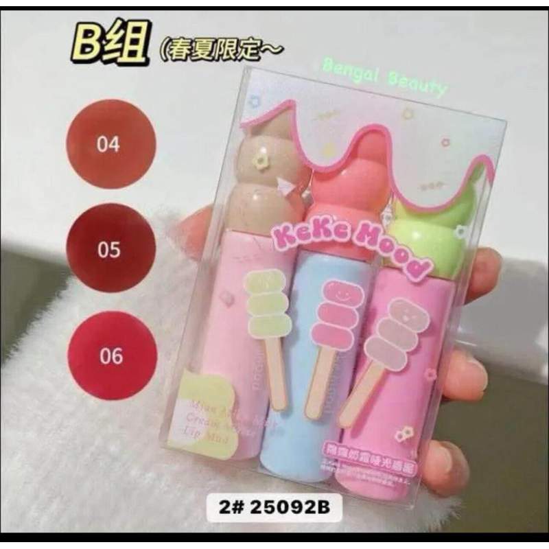 Picture of kekemood candied haws mirror lip glaze set moisturizing moisturizing water gloss cute pouty lips glass lip gloss for women