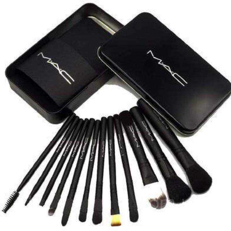 Picture of M.A.C Cosmetic Makeup Brush Set - 12 Pcs (Pack of 12)-Multicolor