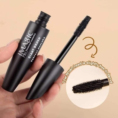 Picture of IMAGIC Giant Brush Perfect Mascara - Waterproof Long-Lasting Volumizing Mascara for Thick Lashes Black Color
