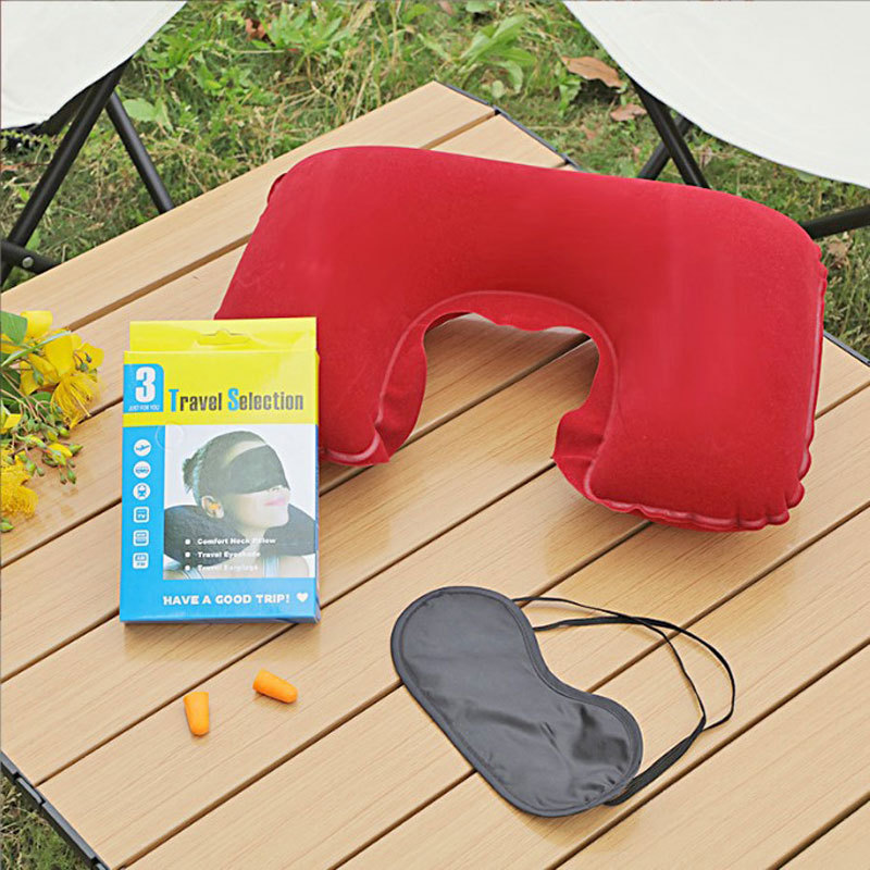 3in1 Travel Selection Travel Set - Comfortable Neck Pillow, Eye Shade Mask, Ear Plugs