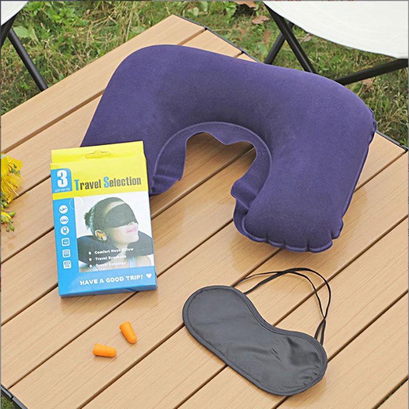 3in1 Travel Selection Travel Set - Comfortable Neck Pillow, Eye Shade Mask, Ear Plugs