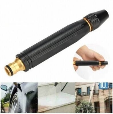 Picture of metal body nogel Water Spray Gun Car Wash Nozzle High Pressure Nozzle Water Jet Hose Nozzles Pipe For Gardening, Bike Car Wash Garden Watering Tool Black High Pressure Nozzle