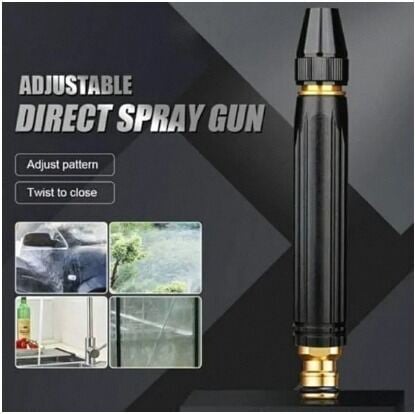 Picture of metal body nogel Water Spray Gun Car Wash Nozzle High Pressure Nozzle Water Jet Hose Nozzles Pipe For Gardening, Bike Car Wash Garden Watering Tool Black High Pressure Nozzle