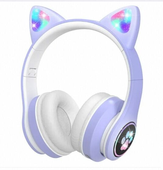 Picture of STN28 cat ear luminous Bluetooth headset head-mounted cute wireless live broadcast girl children's headset