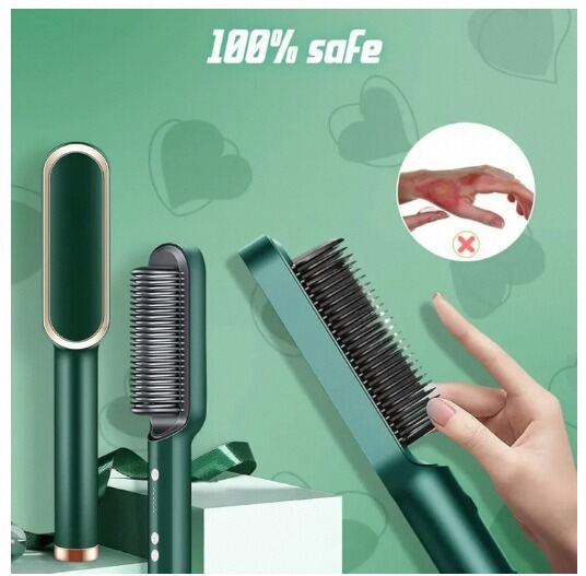 Picture of Professional Brush Hair Straightener Ceramic Electric Straightening Brush Fast Heating Curler Straightener Comb Styler - Hair Straightener - Bix Super Shop