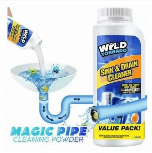 Picture of Kitchen Sink Toilet Drain Cleaner Block Unblock Powder Pipeline Clean Unblocker