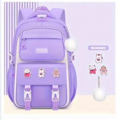 Picture of Durable School Bag for Kids - Waterproof Nylon Primary Backpack - Ergonomic Book Bag Style with Cartoon Design