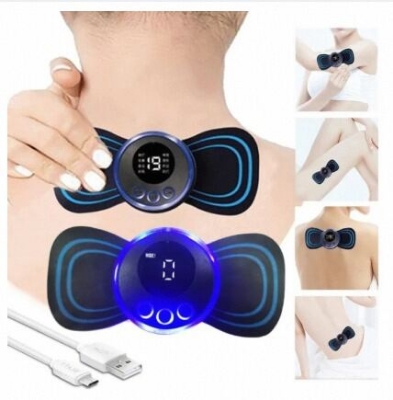 Picture of 2pcs Pad Attach Portable Electric Pain Relax_Neck Body_Massager With USB Charging Cable -1pcs
