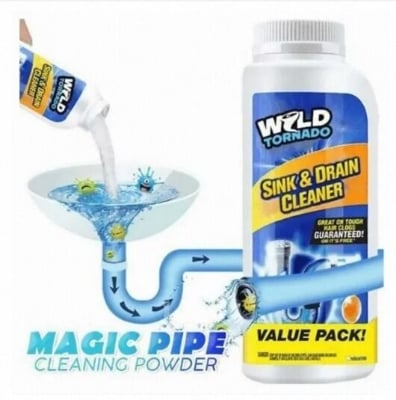 Picture of Draino 2 Pcs Combo Strong Drain Cleaner & Clog Remover Powder 100ml+100ml | Fast-Acting Formula for Pipes, Sinks, and Bathrooms