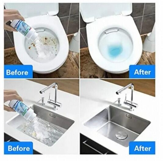 Picture of Draino 2 Pcs Combo Strong Drain Cleaner & Clog Remover Powder 100ml+100ml | Fast-Acting Formula for Pipes, Sinks, and Bathrooms