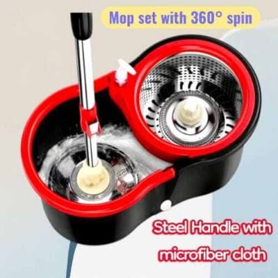 Picture of Mop And Bucket Set With spin Ergonomic Design And Efficient Water Control For Quick Floor Cleaning