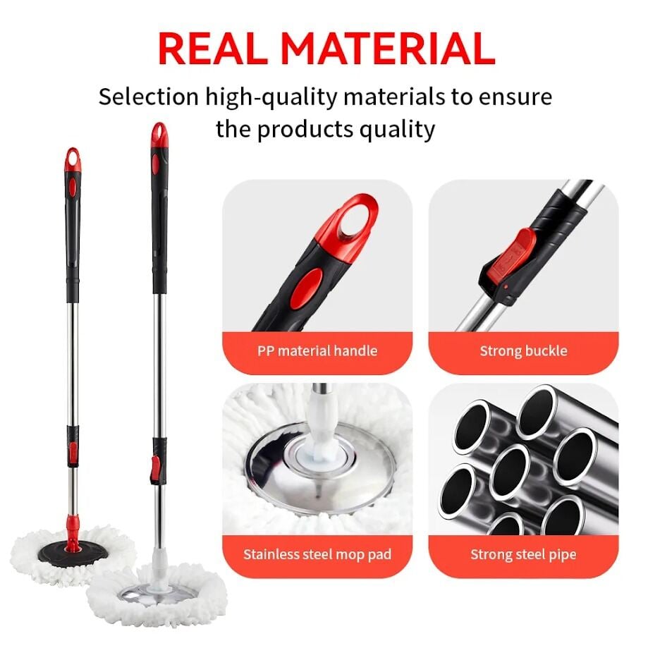 Picture of Mop And Bucket Set With spin Ergonomic Design And Efficient Water Control For Quick Floor Cleaning