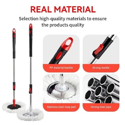 Picture of Mop And Bucket Set With spin Ergonomic Design And Efficient Water Control For Quick Floor Cleaning